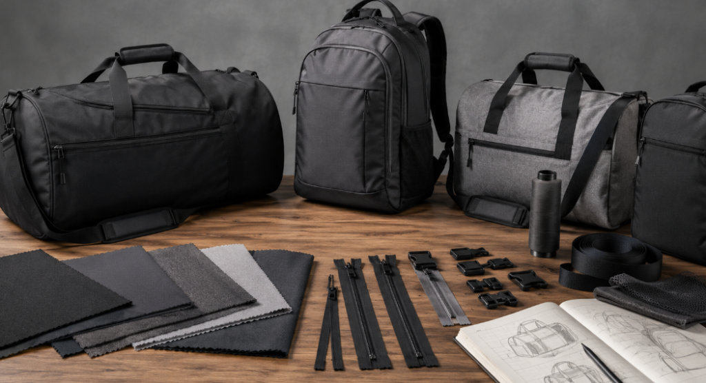 Custom Gym Bags And Backpacks With Fabric And Zipper Samples