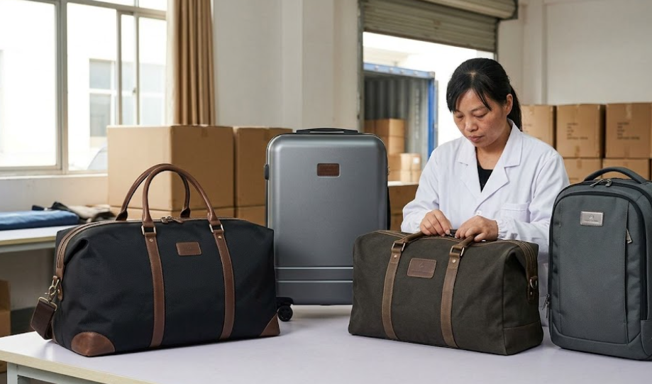A Woman Poses Next To Three Packed Suitcases Indicating Preparation For A Journey Or Vacation