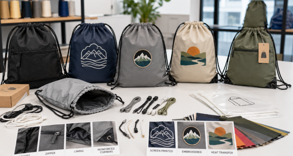 Drawstring Bags With Different Logo And Design Options