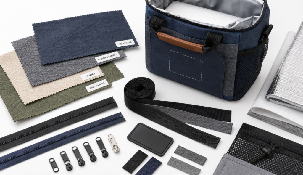 Fabric Materials And Accessories Used For Manufacturing Custom Insulated Lunch Bags