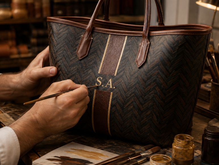 Artisan Hand Painting A Personalized Tote Bag