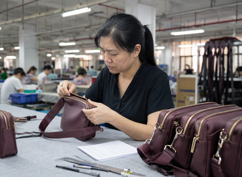 Crossbody Bag Quality Inspection In Factory