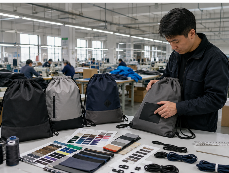 Custom Drawstring Backpack Design And Material Selection