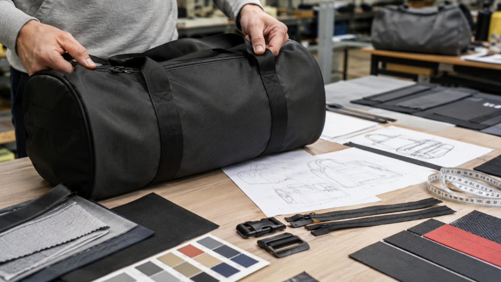 Custom Gym Bag Sample Inspection In A Bag Workshop