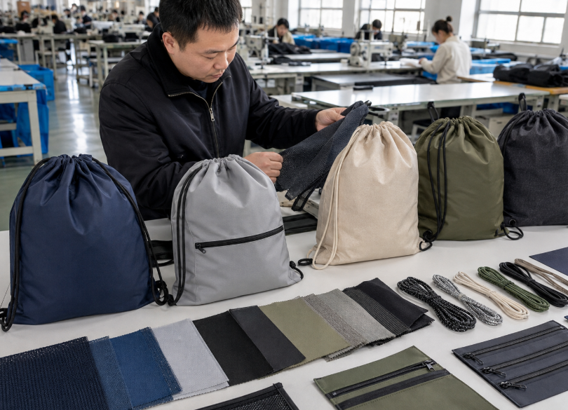 Different Materials For Custom Drawstring Backpacks