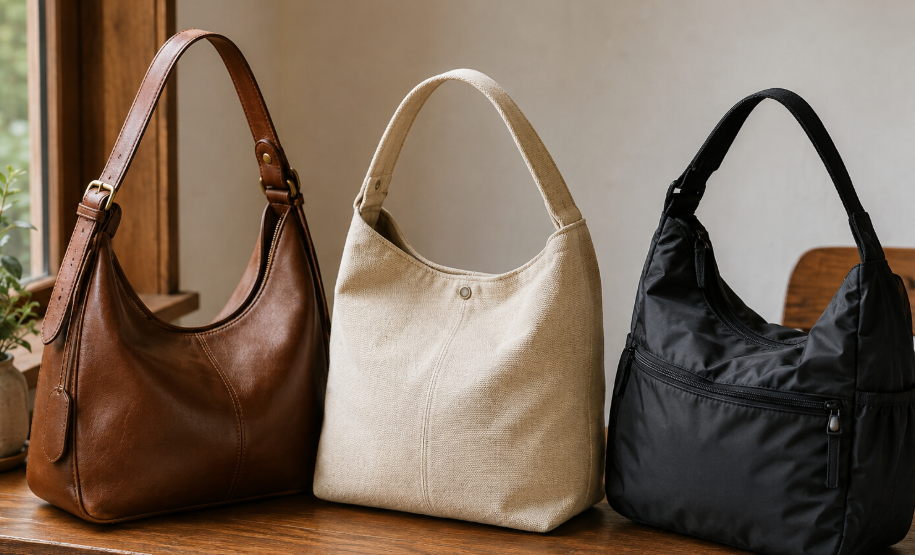 Leather Canvas And Nylon Shoulder Bags