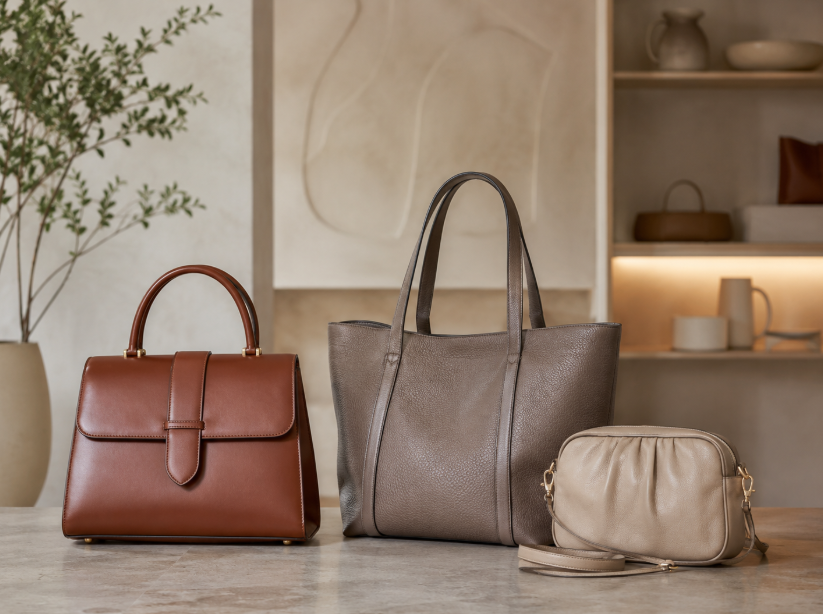 Leather Handbag Tote And Crossbody Bag Styles