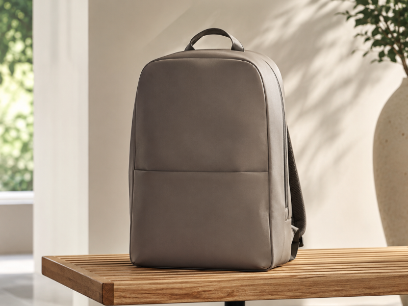 Minimalist Structured Backpack With Clean Panels