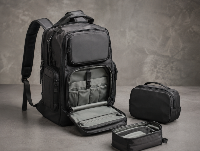 Modular Backpack With Detachable Storage Pouches