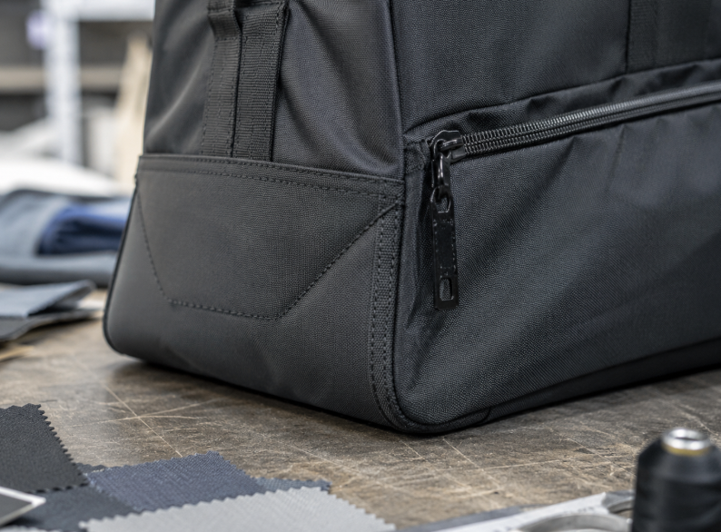Reinforced Polyester Bag Bottom And Stitching Details