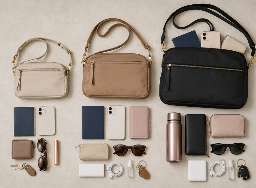 Travel Crossbody Bags In Different Sizes