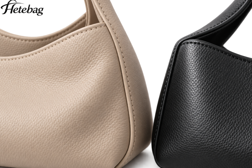 Microfiber Leather And PU Leather Handbag Panels With Different Grain Textures