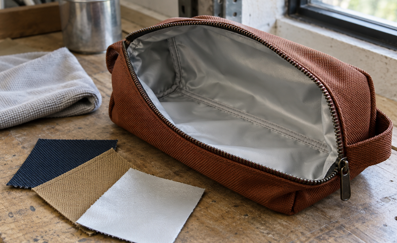 Toiletry Bag Lining And Fabric Samples