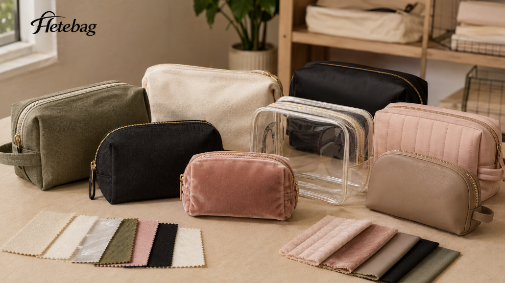 Custom Makeup Bags In Different Materials