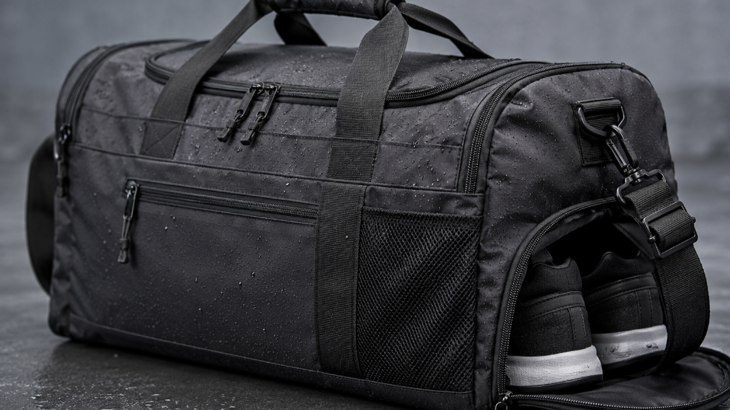 Gym Bag With Shoe Compartment And Water Resistant Fabric