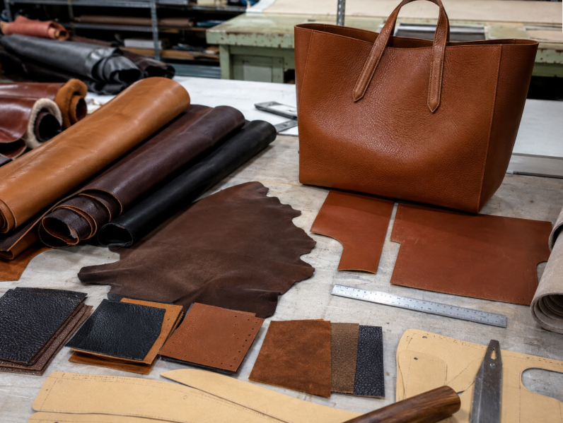 Leather Materials And Bag Making Samples